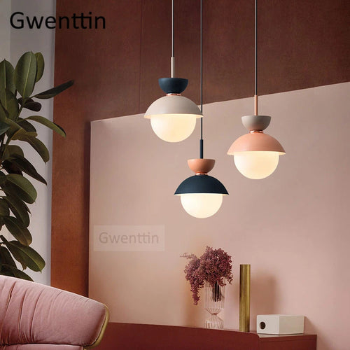 suspension en verre moderne pour décoration intérieure élégante