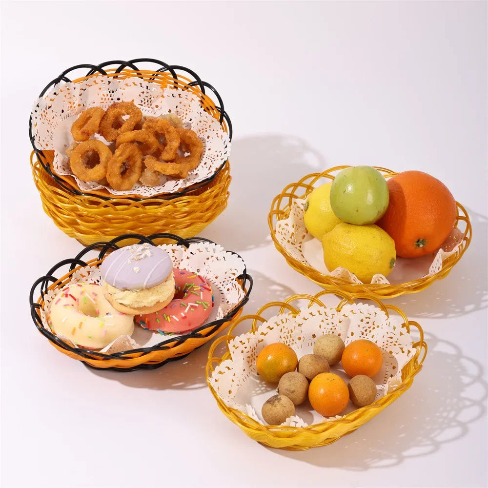 panier en rotin tissé pour fruits et aliments à la maison - vue 4 sur 10