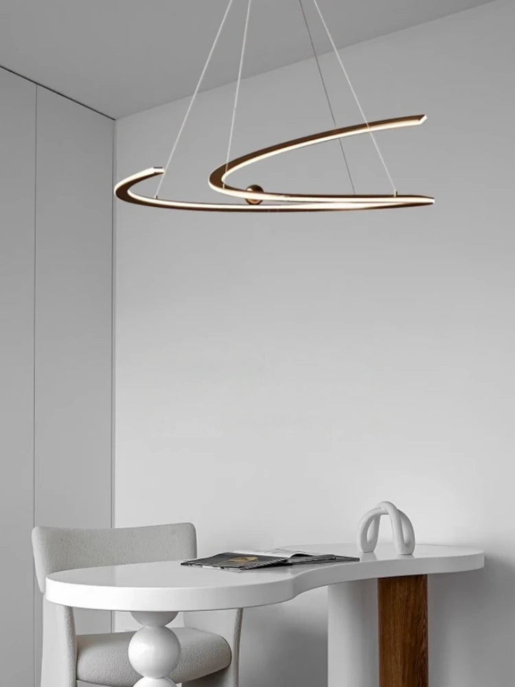 suspension minimaliste italienne à lumière circulaire élégante - vue 4 sur 9