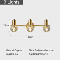 applique murale de luxe en cristal moderne pour intérieur