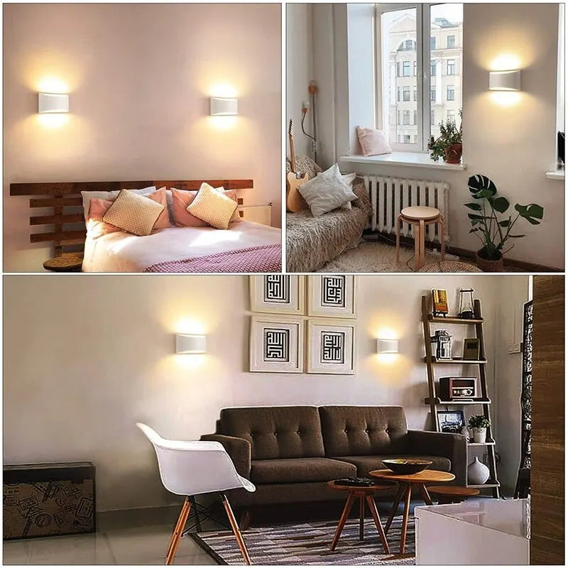applique murale led design moderne éclairage haut et bas - vue 5 sur 7
