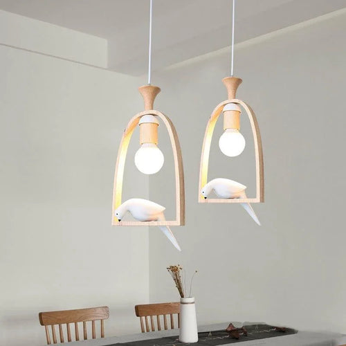 Kreativer romantischer Kronleuchter mit Vogel-Design – Dekorative Pendelleuchte - vue 5 sur 6