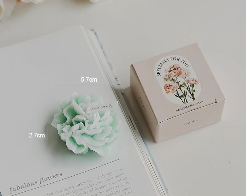 bougie parfumée artisanale en forme dœillet pour mariage et fêtes - vue 13 sur 13