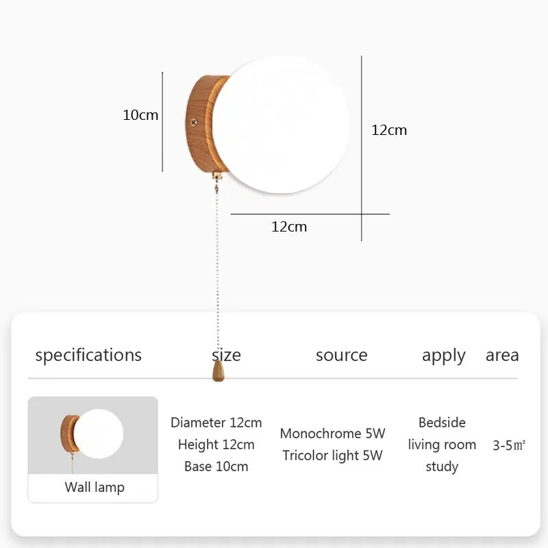 applique murale led verre nordique interrupteur créatif couloir chambre ventes usine - vue 5 sur 7