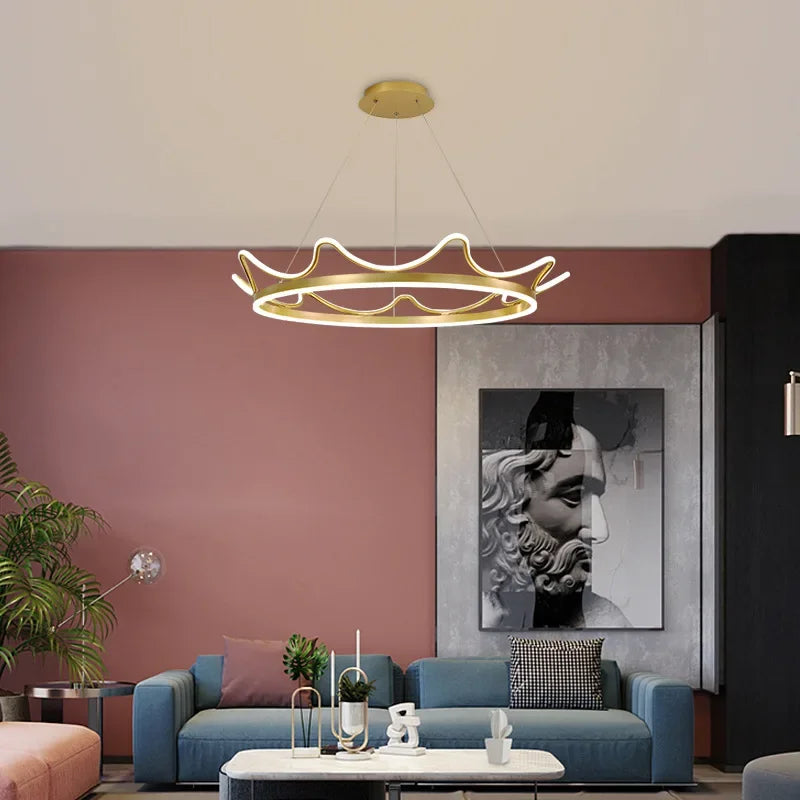 lustre led en forme d'anneau pour chambre d'enfants