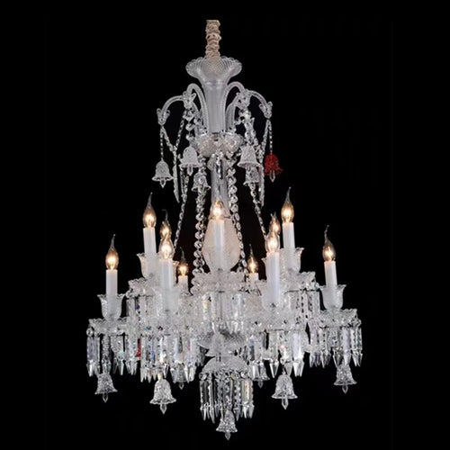 lustre moderne en cristal et chrome pour éclairage élégant