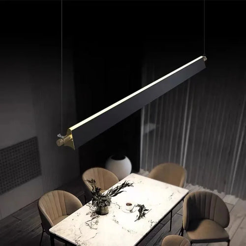 Moderne LED-Pendelleuchte für elegante Wohnraumdekoration - vue 4 sur 9