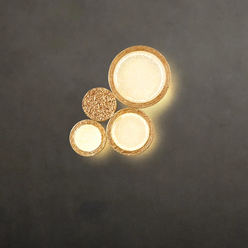 applique murale led en cuivre avec miroir magique décoratif