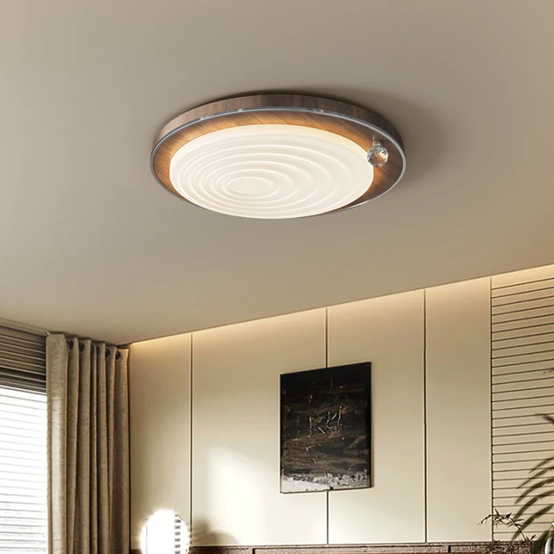 plafonnier à led style médiéval en bois rétro élégant - vue 6 sur 12