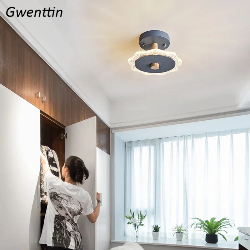 plafonnier moderne nordique led interchangeable pour intérieur élégant - vue 5 sur 12