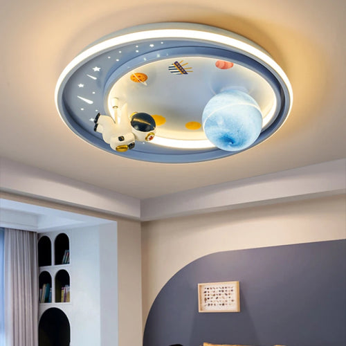 Deckenleuchte Kinderzimmer Astronaut und Einhorn Design Niedlich - vue 3 sur 8