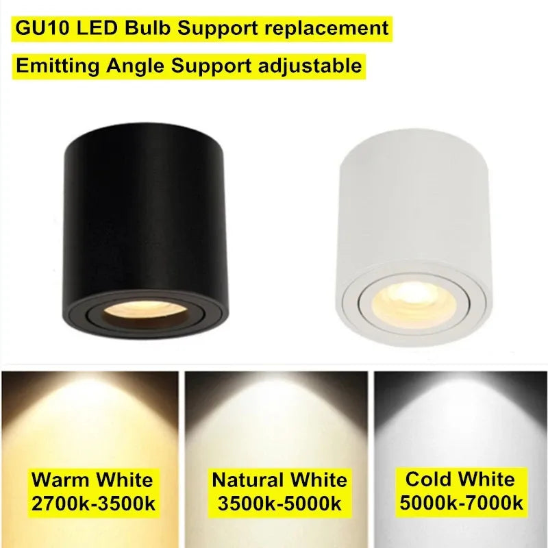 Plafonnier monté en Surface avec ampoule GU10 9W 12W 15W - vue 6 sur 5