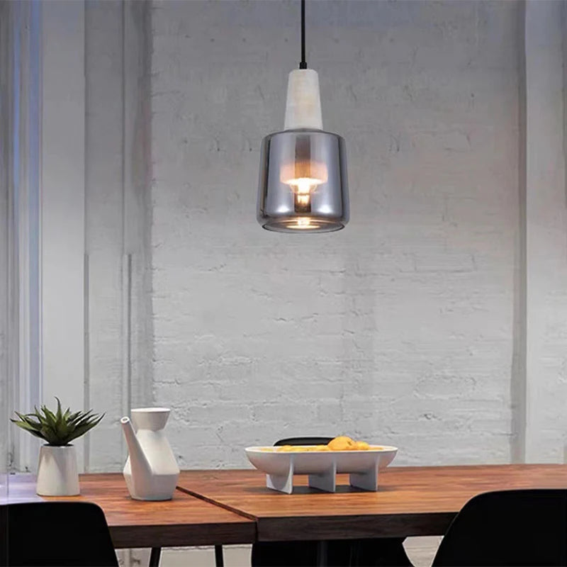 Marbre E27 LED suspension moderne nordique lampe suspendue lustres éclairage intérieur décor à la maison bar salon chambre luminaire - vue 8 sur 7