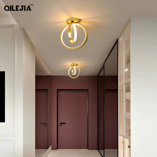 lustre led simple en forme d'anneau pour maison