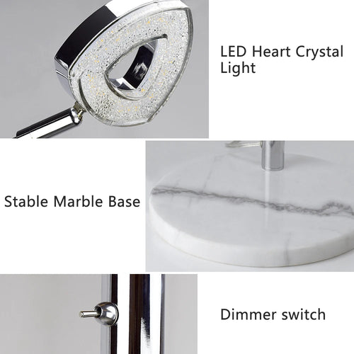Depuley Lampadaire LED à 5 lumières à intensité variable pour chambre à coucher avec bras et tête réglables - Lampes modernes à poteaux hauts pour bureau