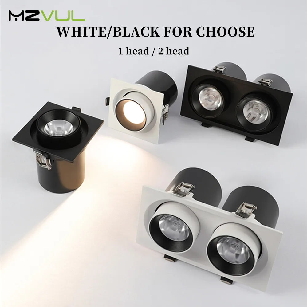 downlight led encastré rotatif carré extensible pour intérieur - vue 5 sur 10