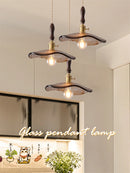 suspension moderne en laiton et verre pour intérieur