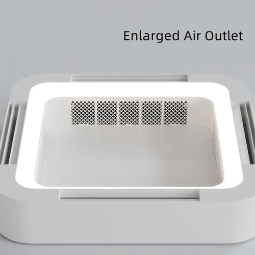 Ventilateur de plafond carré blanc avec application intelligente