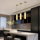 LED-Pendelleuchte aus Marmor und Messing mit verstellbarem Kabel