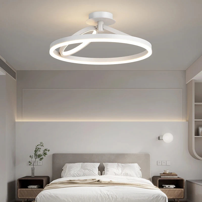 Minimalistische LED-Pendelleuchte für moderne Wohnraumdekorationen - vue 5 sur 12
