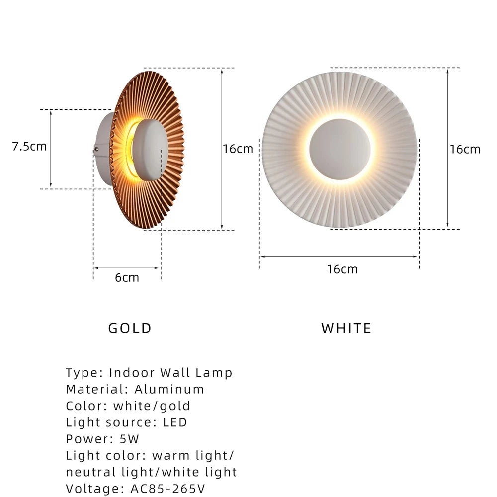 Moderne LED-Wandleuchte in Scheibenform für die Innendekoration - vue 3 sur 10