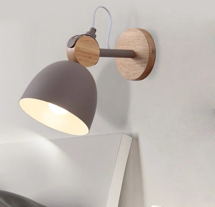 lampe de chevet style japonais éclairage mural intérieur nordique - vue 9 sur 11