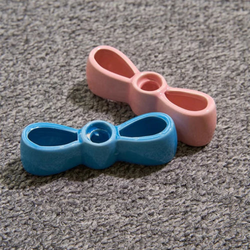 Pendelleuchte aus Glas mit rosa Schleife für das Kinderzimmer - vue 7 sur 13