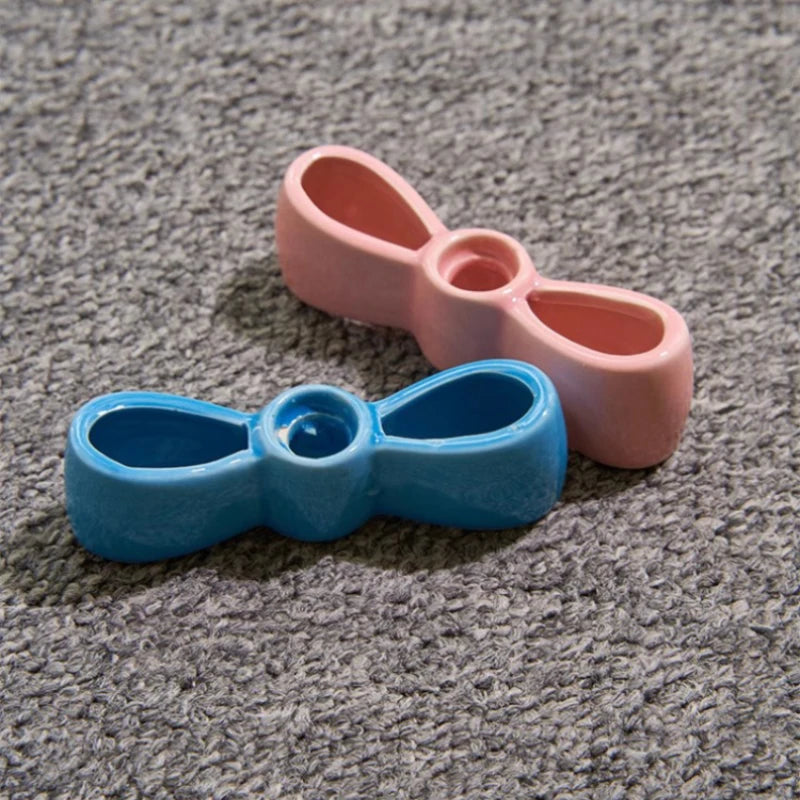 Pendelleuchte aus Glas mit rosa Schleife für das Kinderzimmer - vue 6 sur 13