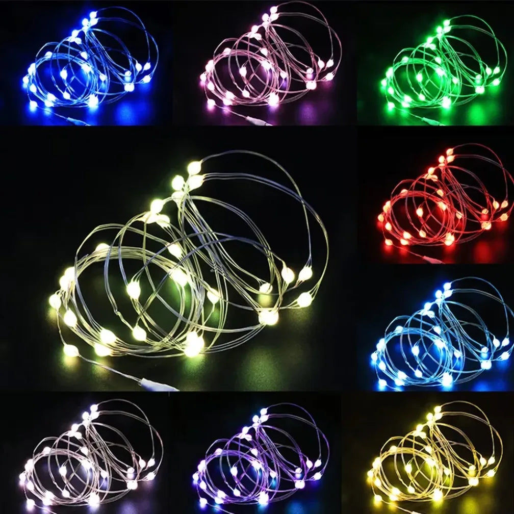 guirlande lumineuse led étanche en cuivre pour décorations festives - vue 3 sur 15