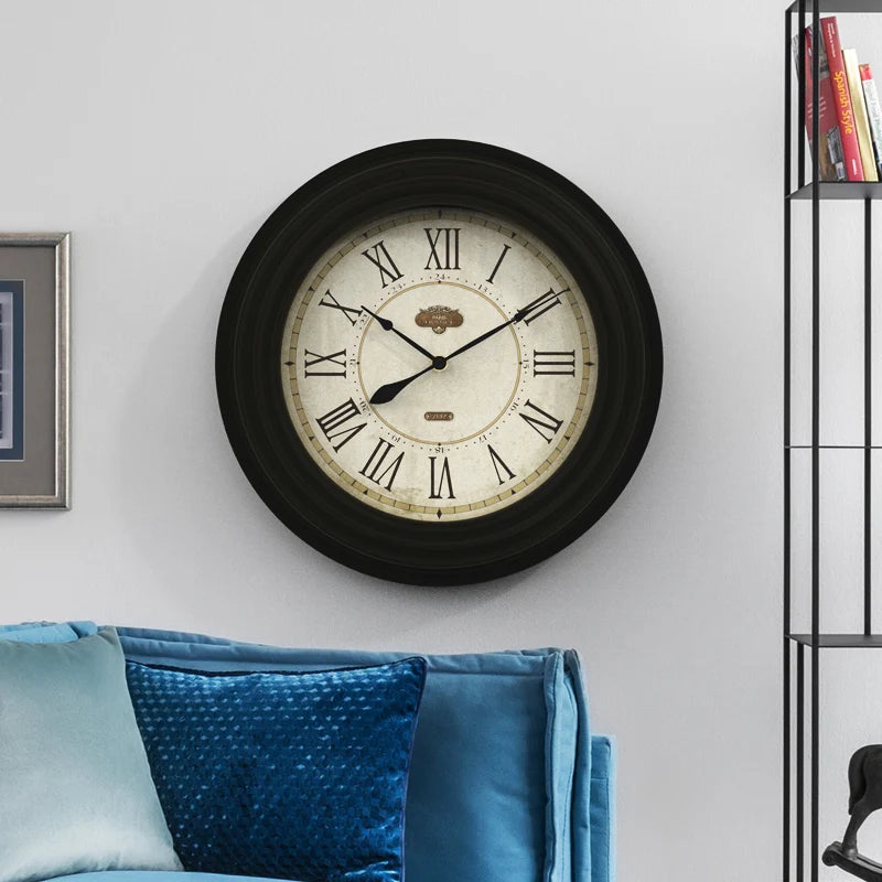 horloge murale rétro style industriel pour décoration intérieure - vue 5 sur 8