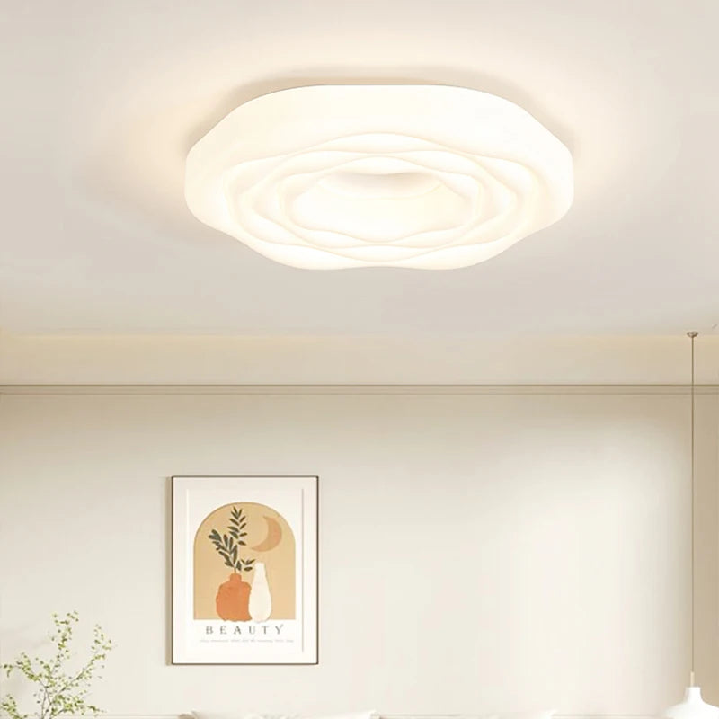 plafonnier led design moderne en forme de rose pour éclairage intérieur - vue 5 sur 8