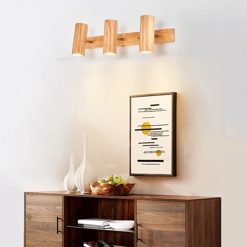 Applique murale LED rétro rotative nordique - vue 3 sur 10
