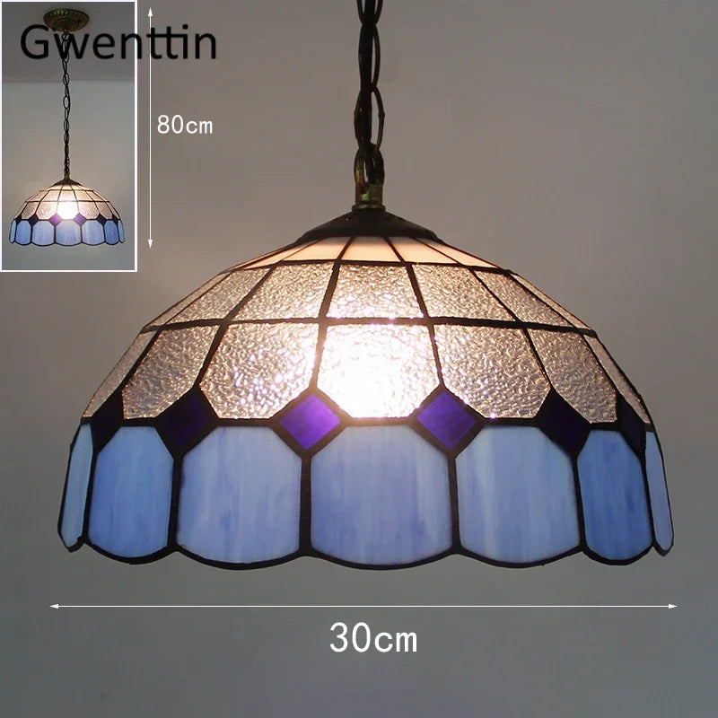 Pendelleuchte aus Buntglas im Tiffany-Stil für Ihre Inneneinrichtung - vue 22 sur 26