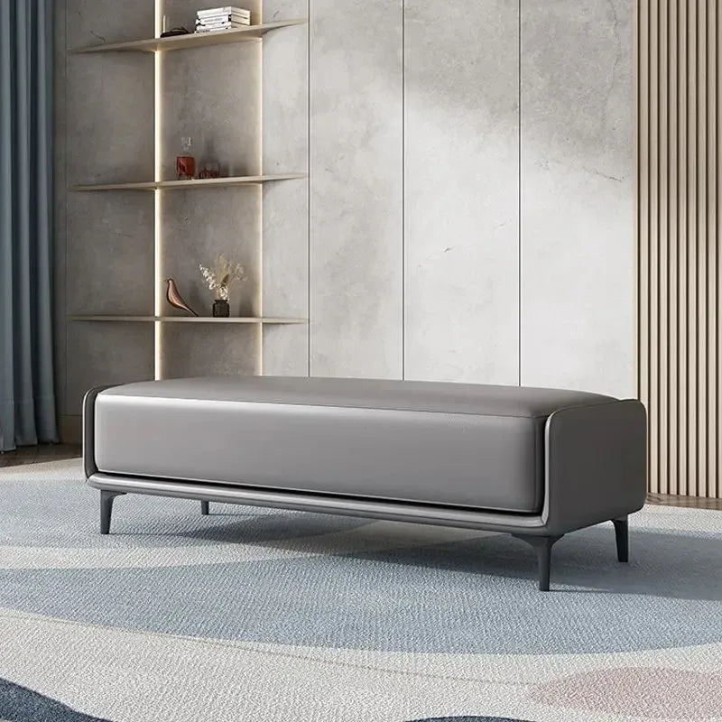 tabourets en cuir italien design pour salon et chambre - vue 14 sur 15
