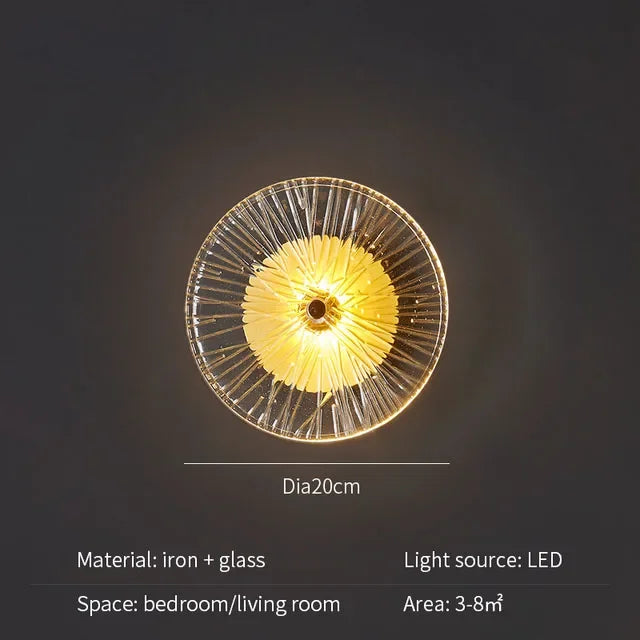Moderne Wandleuchte aus Glas im Art-déco-Stil für die Innendekoration