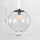 Minimalistische nordische Pendelleuchte mit Glaskugel