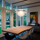 lustre en acrylique/verre moderne led en forme de pomme de pin