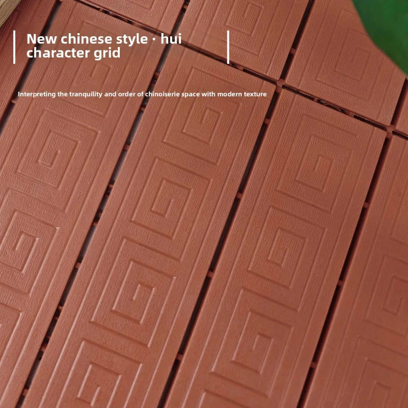 Dalles terrasse clipsables bois composite antidérapantes 11 pièces - vue 4 sur 6