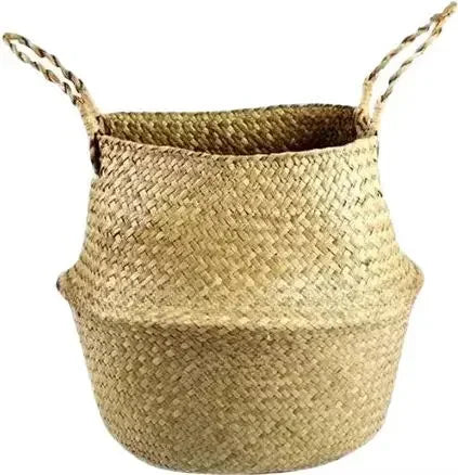 panier pliable en rotin pour rangement et décoration