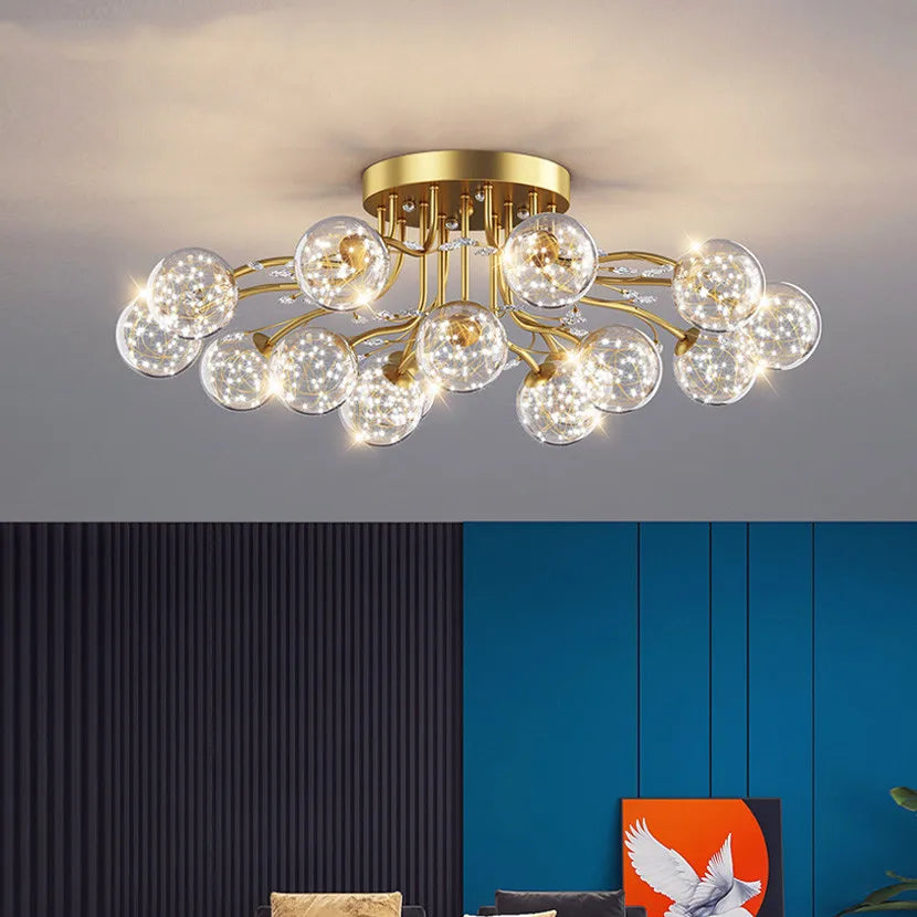 lustre led moderne en fer pour loft élégant