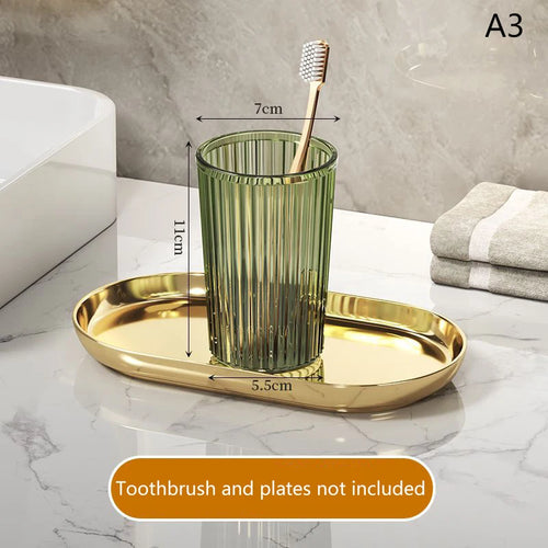 gobelet en acrylique pour brosse à dents accessoire de salle de bain élégant - vue 10 sur 10