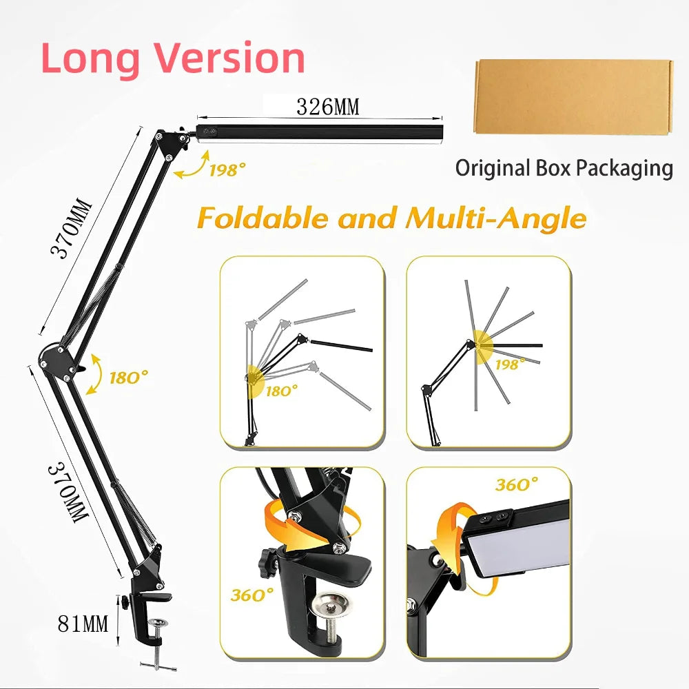 Lampe de bureau LED avec pince 10W - vue 8 sur 18