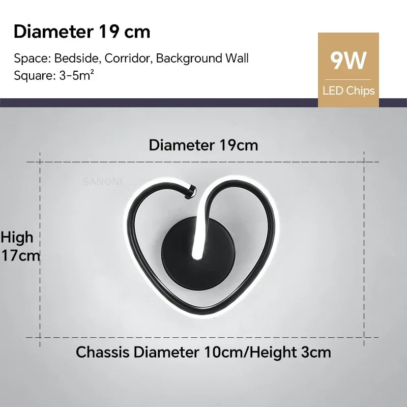 Moderne LED-Wandleuchte für elegante Innendekoration