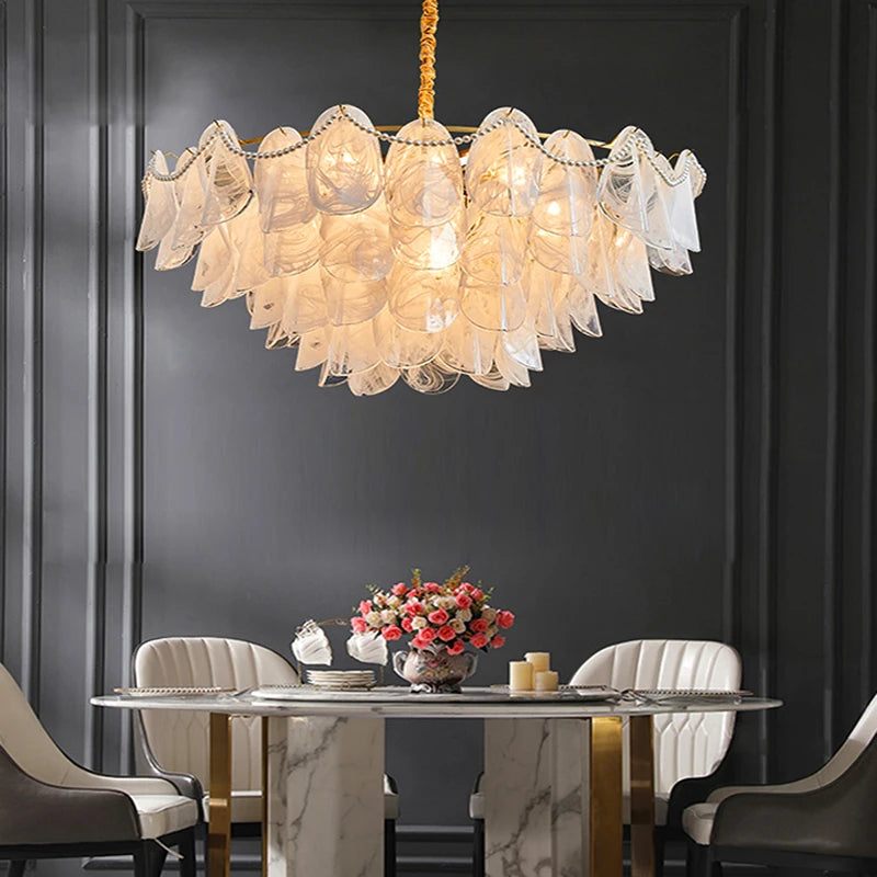 lustre suspendu en verre nuage design créatif postmoderne unique - vue 6 sur 18