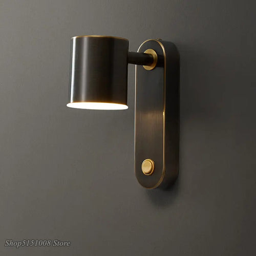 Kreative nordische Wandleuchte aus Kupfer im minimalistischen Design - vue 2 sur 13