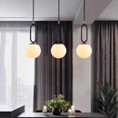 suspension led en laiton et marbre pour décoration intérieure