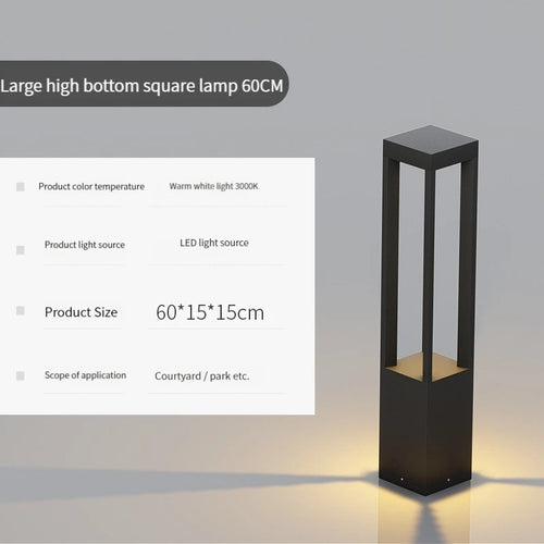 Moderne LED-Gartenleuchte aus Aluminium, wasserdicht für den Außenbereich - vue 21 sur 21