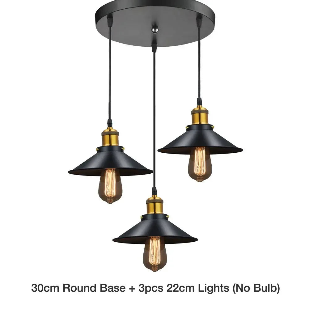 Moderner LED-Kronleuchter aus Metall mit Vintage-Pendelleuchte