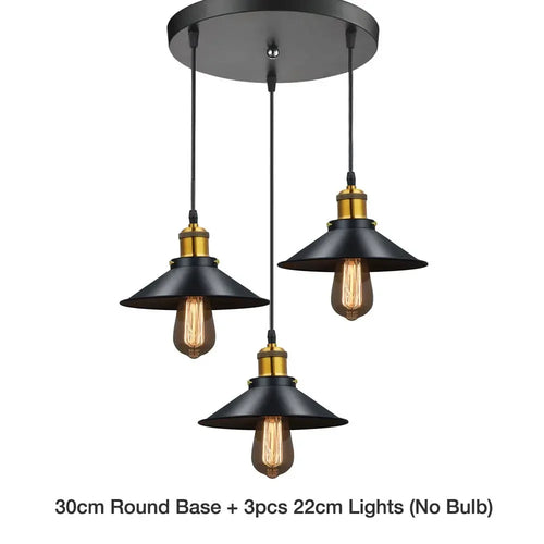 Moderner LED-Kronleuchter aus Metall mit Vintage-Pendelleuchte - vue 13 sur 13
