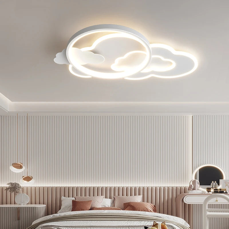 lustre led nuage moderne pour chambre d'enfant - vue 6 sur 9